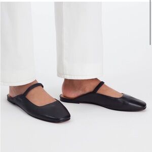 Madewell $98 The Greta Flat Mule Black Size 8 NR346
